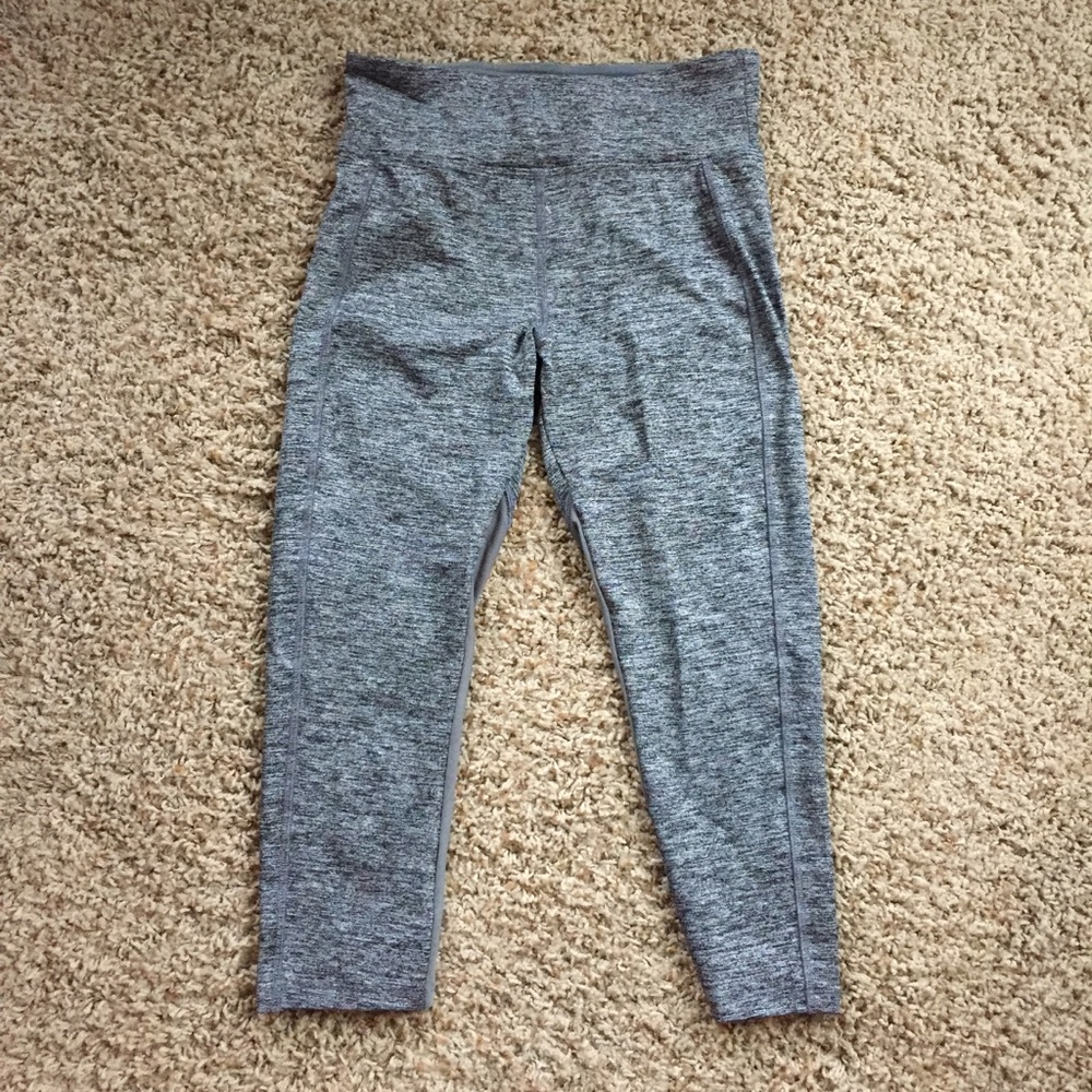 Gray Mesh Workout Capris